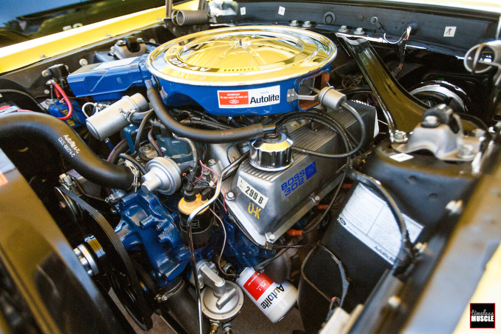 This is the BOSS 302 powerplant that sits under the hood of the yellow example in our lead photo - CLEAN!